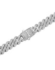 13mm white gold ice prong cuban necklace by Iceman Society