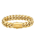 12mm 18k gold plain cuban bracelet by Iceman Society