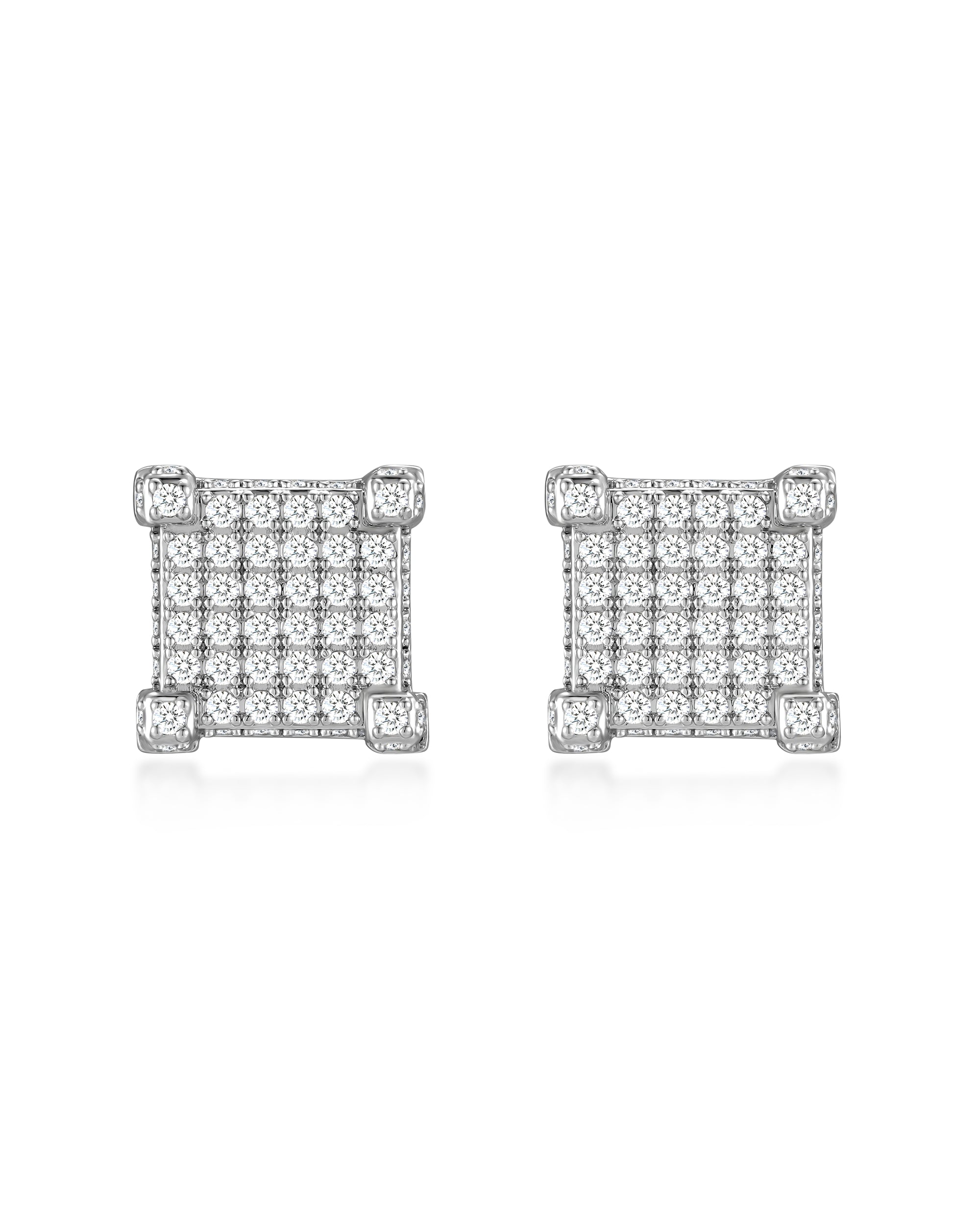 White gold diamond earrings by Iceman Society