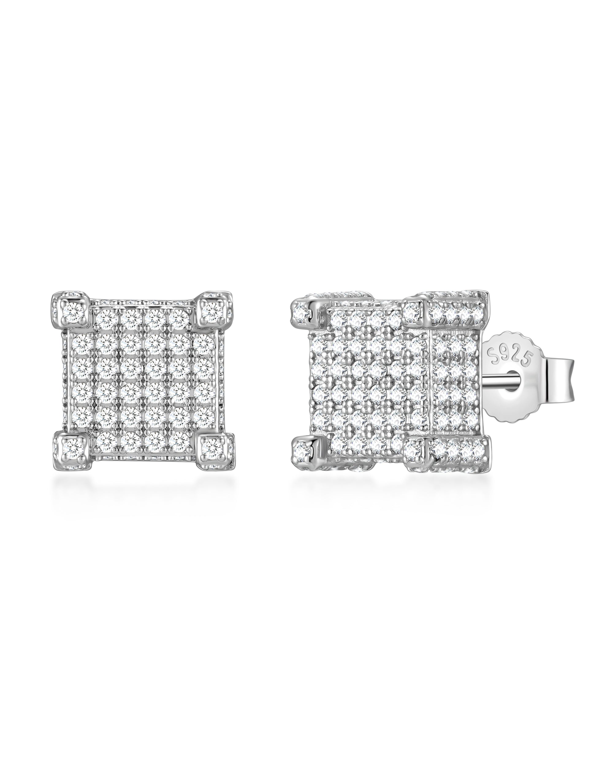 White gold diamond earrings by Iceman Society