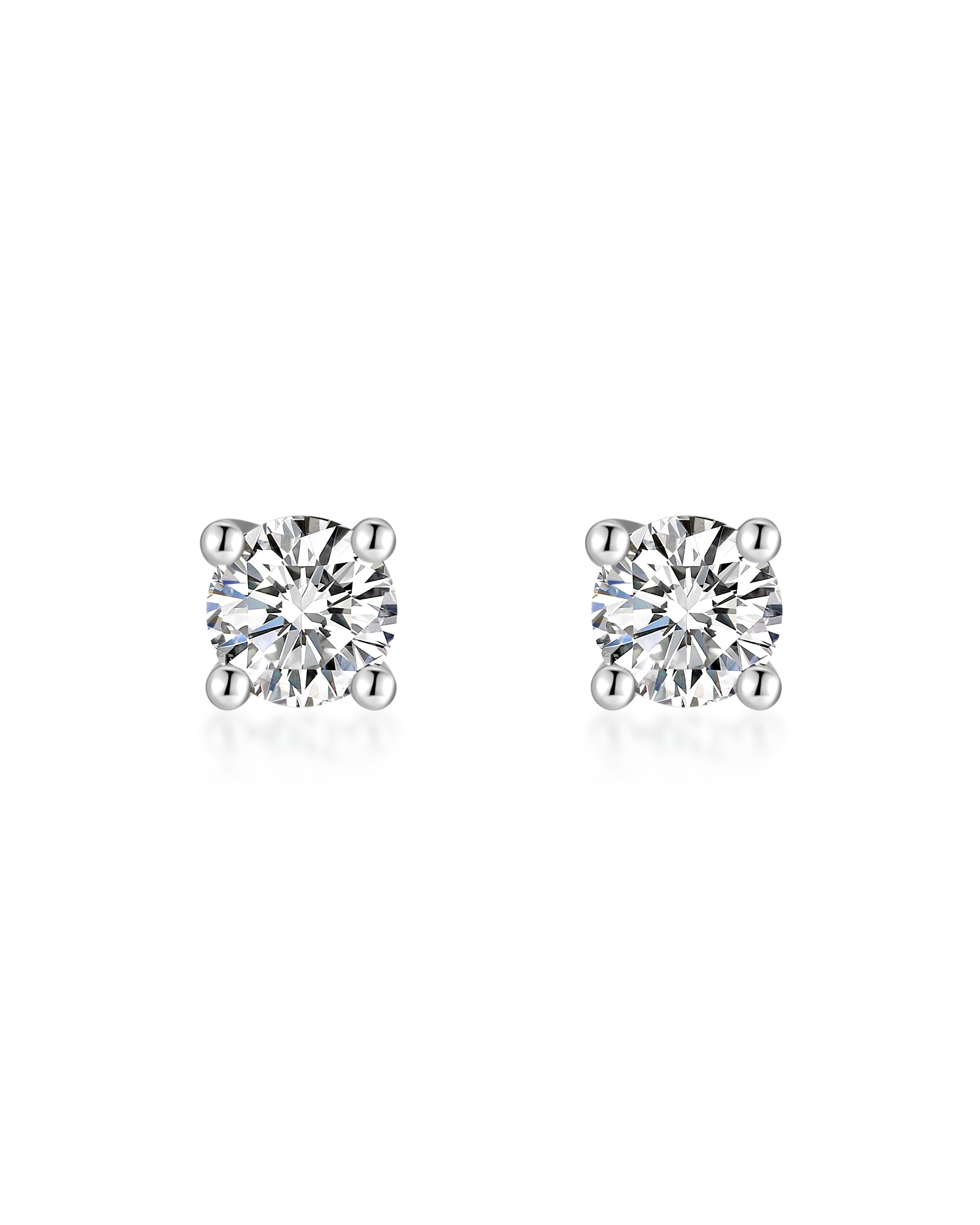White gold moissanite earrings by Iceman Society