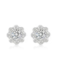 White gold moissanite earrings by Iceman Society