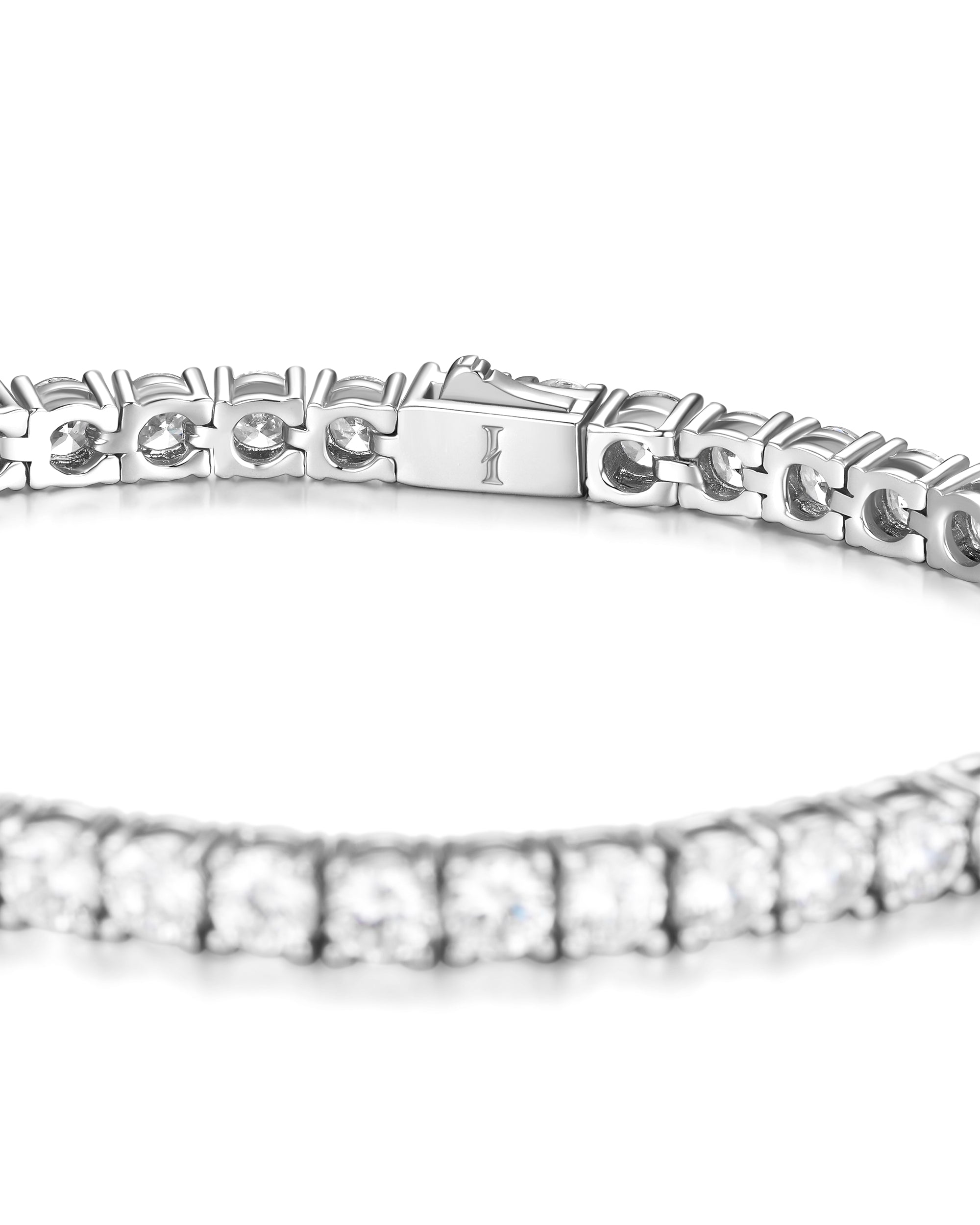 4mm white gold tennis bracelet by Iceman Society