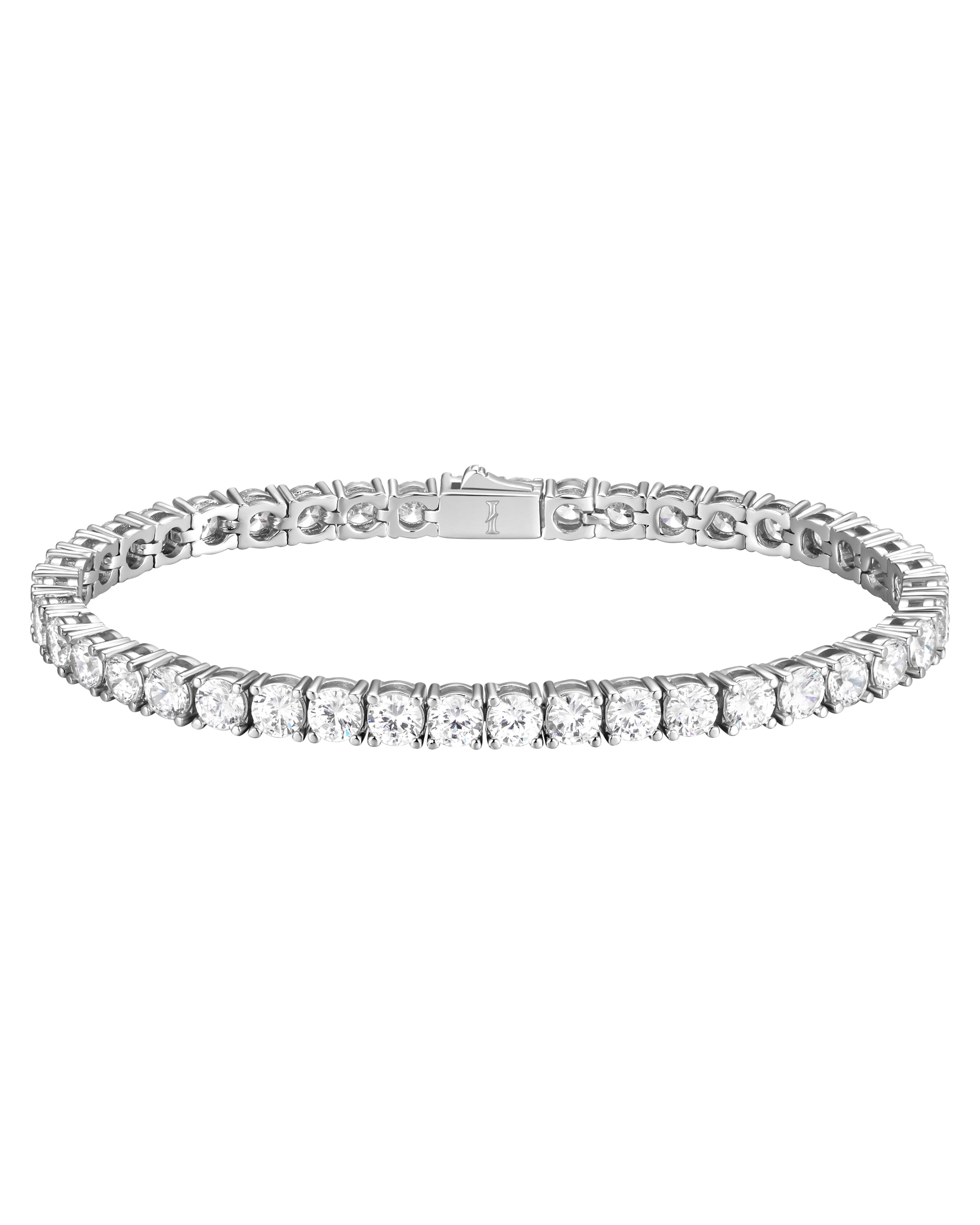 4mm white gold tennis bracelet by Iceman Society