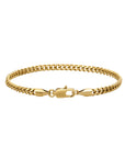 3mm 18k gold plain cuban bracelet by Iceman Society