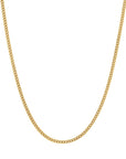 3mm 18k gold plain cuban necklace by Iceman Society