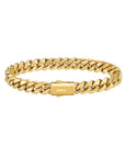 8mm 18k gold plain cuban bracelet by Iceman Society