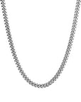 8mm white gold plain cuban necklace by Iceman Society